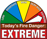 Extreme fire danger level
